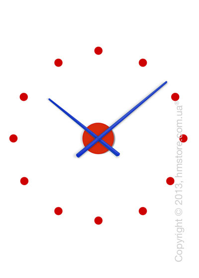 Часы настенные Nomon OJ Mixto Mini Wall Clock, Blue and Red