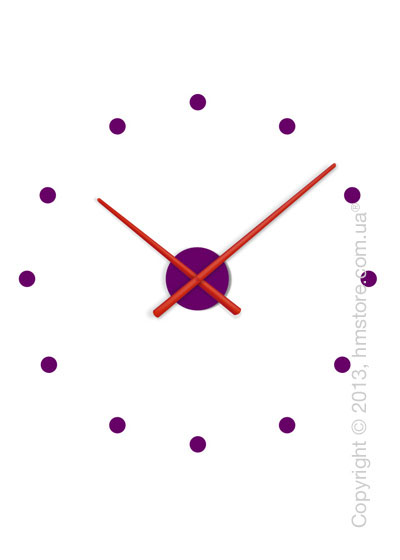 Часы настенные Nomon OJ Mixto Mini Wall Clock, Red and Purple