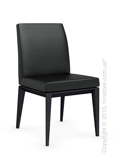 Стул Calligaris Bess Low, Solid wood graphite beech stained and Gummy coating black