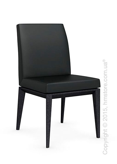 Стул Calligaris Bess Low, Solid wood graphite beech stained and Leather black