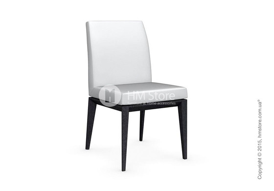Стул Calligaris Bess Low, Solid wood graphite beech stained and Gummy coating optic white