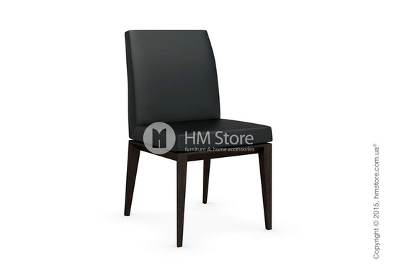 Стул Calligaris Bess Low, Solid wood wenge beech stained and Leather black