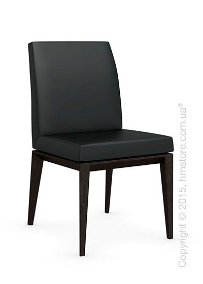 Стул Calligaris Bess Low, Solid wood wenge beech stained and Leather black