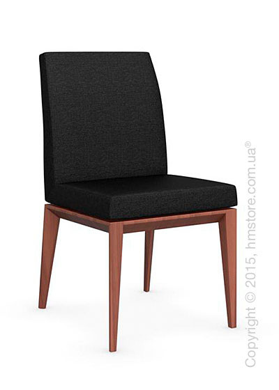 Стул Calligaris Bess Low, Solid wood walnut beech stained and Denver fabric anthracite