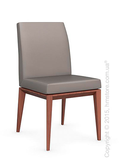 Стул Calligaris Bess Low, Solid wood walnut beech stained and Gummy coating taupe