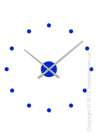 Часы настенные Nomon OJ Mixto Mini Wall Clock, Silver and Blue