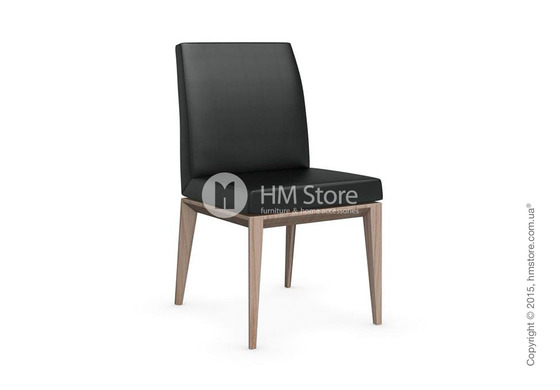 Стул Calligaris Bess Low, Ashwood natural and Gummy coating black