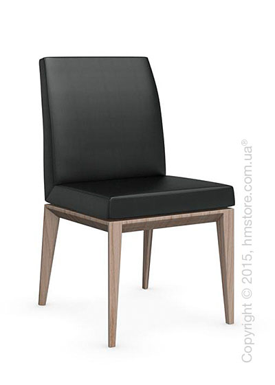 Стул Calligaris Bess Low, Ashwood natural and Gummy coating black