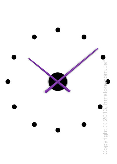 Часы настенные Nomon OJ Mixto Mini Wall Clock, Purple and Black