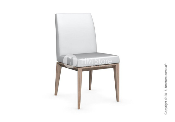 Стул Calligaris Bess Low, Ashwood natural and Leather optic white