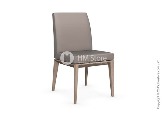 Стул Calligaris Bess Low, Ashwood natural and Gummy coating taupe