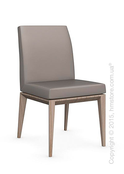 Стул Calligaris Bess Low, Ashwood natural and Gummy coating taupe