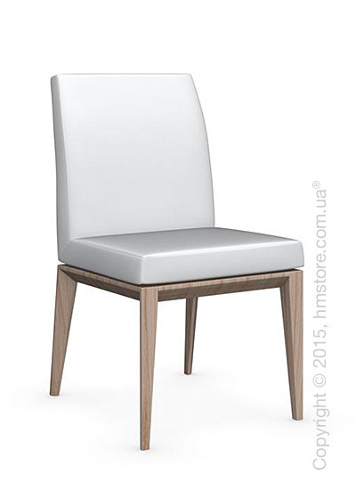 Стул Calligaris Bess Low, Ashwood natural and Gummy coating optic white