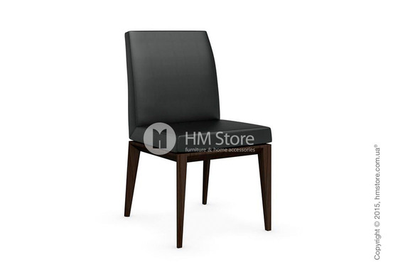 Стул Calligaris Bess Low, Ashwood smoke and Gummy coating black