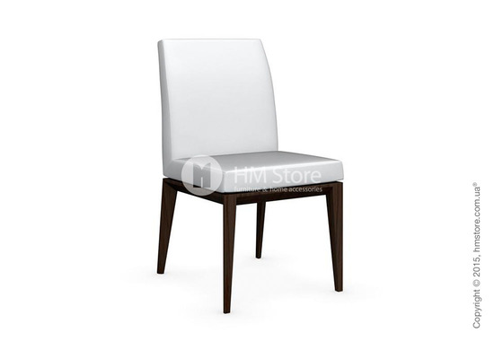 Стул Calligaris Bess Low, Ashwood smoke and Gummy coating optic white