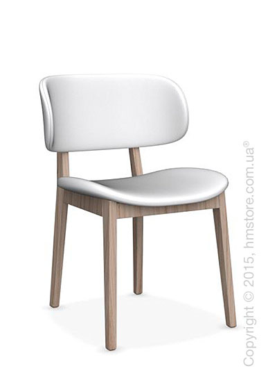 Стул Calligaris Claire, Ashwood natural and Leather optic white