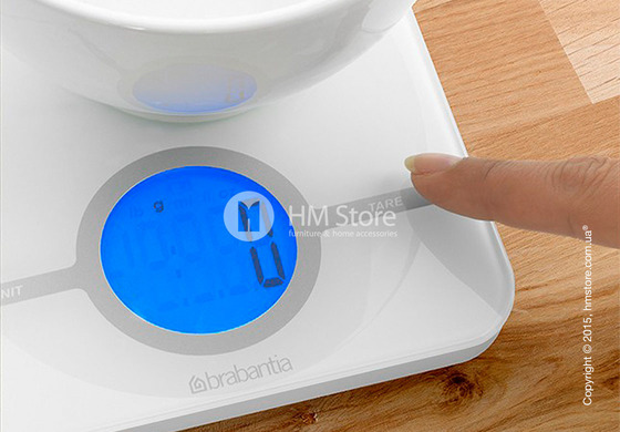 Весы кухонные Brabantia Digital Kitchen Scales Tasty Colours, White