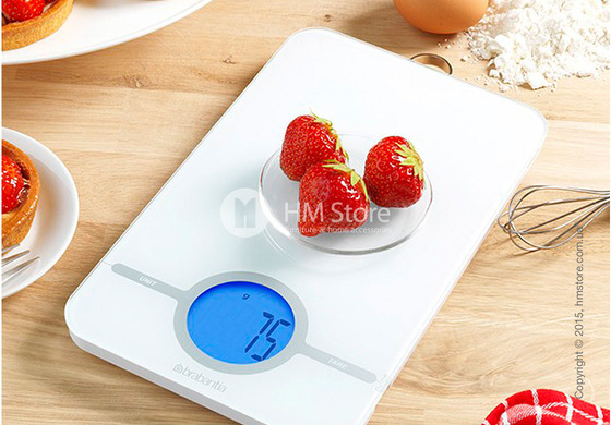 Весы кухонные Brabantia Digital Kitchen Scales Tasty Colours, White