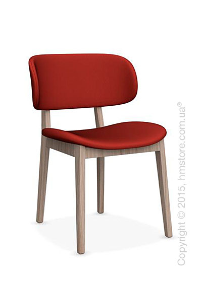 Стул Calligaris Claire, Ashwood natural and Oslo fabric red