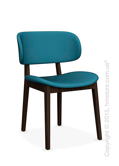 Стул Calligaris Claire, Ashwood smoke and Oslo fabric acquamarine