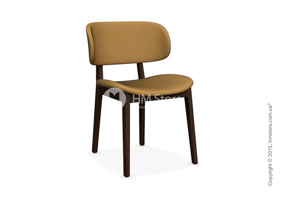 Стул Calligaris Claire, Ashwood smoke and Oslo fabric mustard yellow