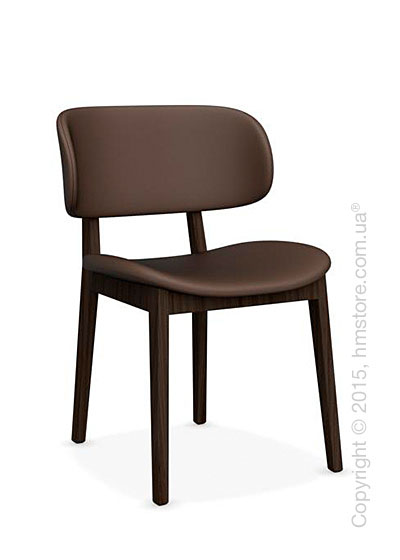 Стул Calligaris Claire, Ashwood smoke and Leather antilope brown