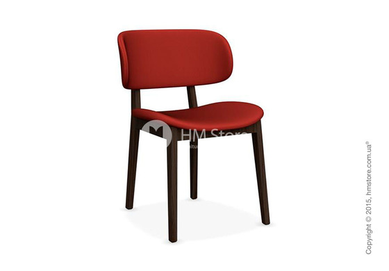 Стул Calligaris Claire, Ashwood smoke and Oslo fabric red