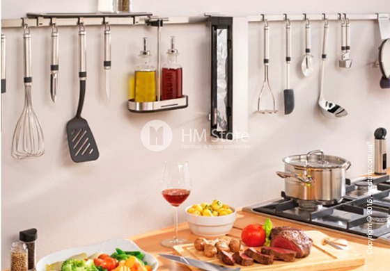 Держатель для кухонного инвентаря Brabantia Wall Rail, Matt Steel