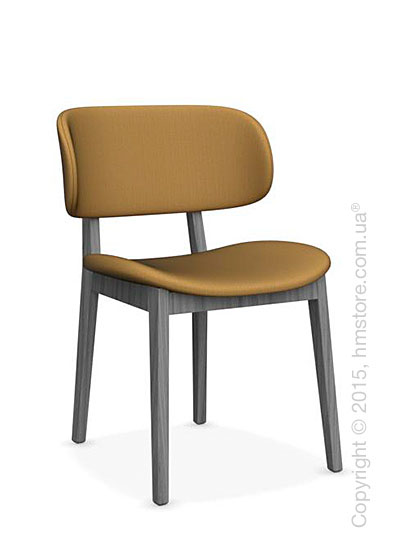 Стул Calligaris Claire, Ashwood grey and Oslo fabric mustard yellow