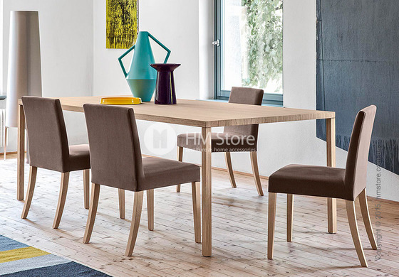 Стул Calligaris Dolcevita Low, Solid wood smoke and Oslo fabric aubergine purple