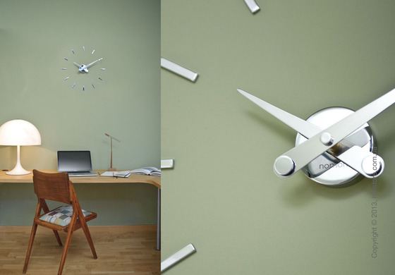 Часы настенные Nomon Puntos Suspensivos 12 I Wall Clock, Steel