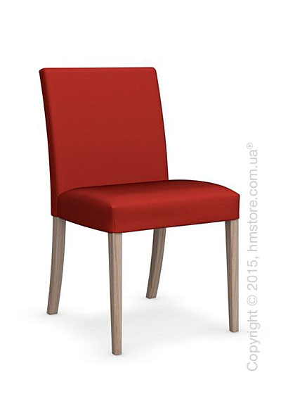 Стул Calligaris Dolcevita Low, Solid wood natural and Oslo fabric red