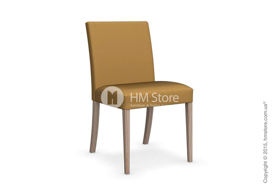 Стул Calligaris Dolcevita Low, Solid wood natural and Oslo fabric mustard yellow