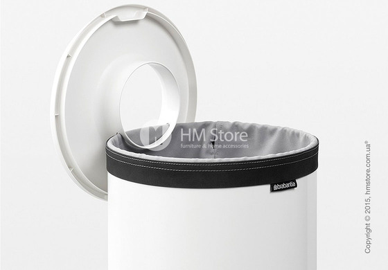Бак для белья Brabantia Laundry Bin 35 л, Plastic Lid, White and White
