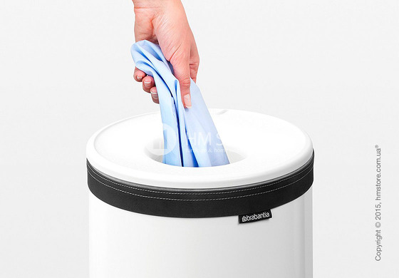 Бак для белья Brabantia Laundry Bin 35 л, Plastic Lid, White and White