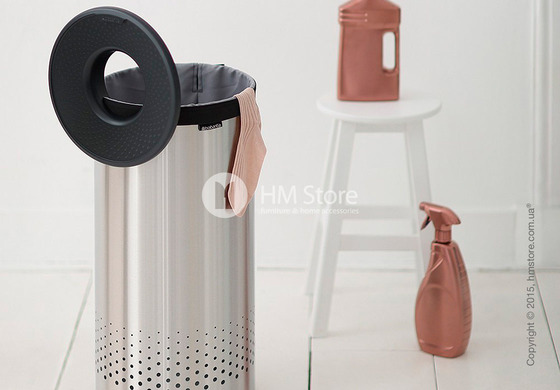 Бак для белья Brabantia Laundry Bin 35 л, Plastic Lid, Matt Steel and Cool Grey