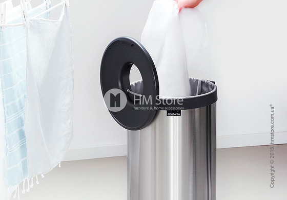 Бак для белья Brabantia Laundry Bin 35 л, Plastic Lid, Matt Steel and Cool Grey
