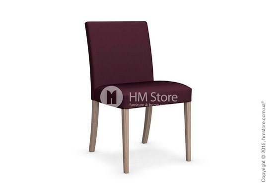 Стул Calligaris Dolcevita Low, Solid wood natural and Oslo fabric aubergine purple
