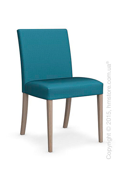 Стул Calligaris Dolcevita Low, Solid wood natural and Oslo fabric acquamarine