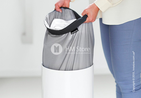 Бак для белья Brabantia Laundry Bin 35 л, Cork Lid, White and Cork Brown