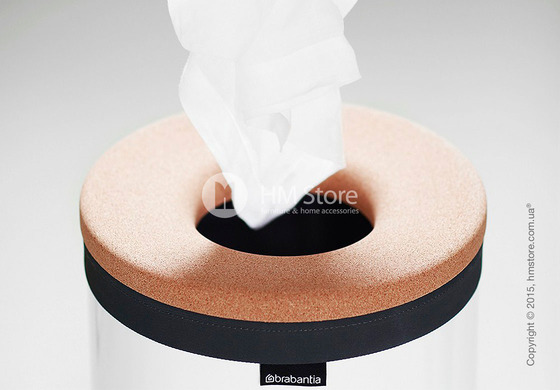 Бак для белья Brabantia Laundry Bin 35 л, Cork Lid, White and Cork Brown
