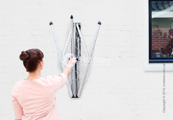 Сушилка настенная для белья Brabantia WallFix with Fabric Cover, Silver