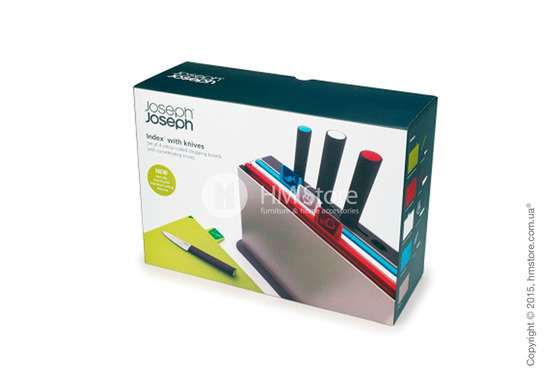 Набор досок и ножей на подставке Joseph Joseph Index With Knives, Grey