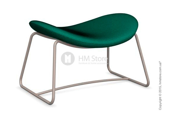 Подставка для ног Calligaris Lazy Ottoman, Metal matt taupe and Kama fabric laguna blue