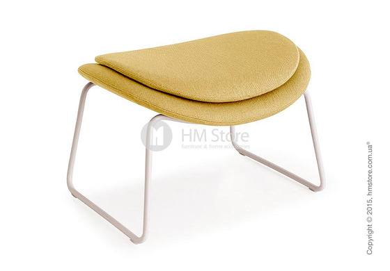 Подставка для ног Calligaris Lazy Ottoman, Metal matt taupe and Kama fabric laguna blue