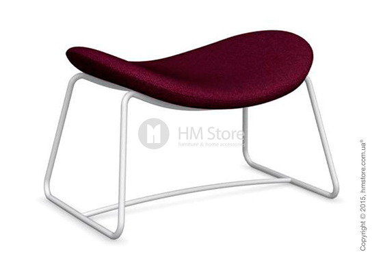 Подставка для ног Calligaris Lazy Ottoman, Metal matt optic white and Kama fabric purple