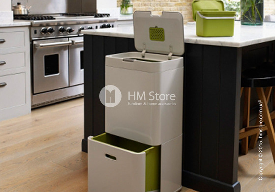 Универсальный контейнер для сортировки мусора Joseph Joseph Intelligent Waste Totem 50 л, White