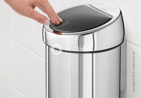 Ведро для мусора Brabantia Touch Bin 3 л, Brilliant Steel Ведро для мусора Brabantia Touch Bin 3 л, Brilliant Steel