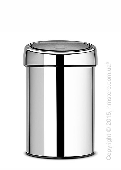 Ведро для мусора Brabantia Touch Bin 3 л, Brilliant Steel