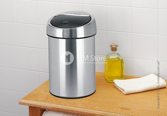 Ведро для мусора Brabantia Touch Bin 3 л, Matt Steel Fingerprint Proof